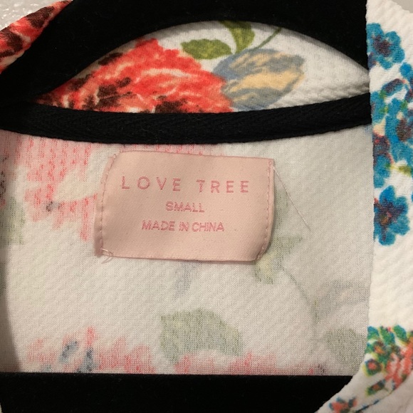 Love Tree White Floral Bomber Jacket - Picture 3 of 4